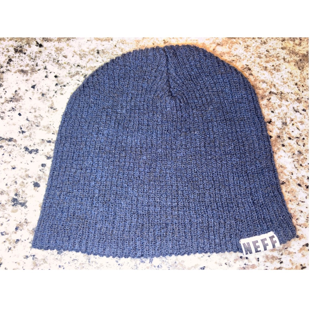 Neff Daily Beanie Navy Blue Marl Knit Slouchy Skater Snowboard Hat